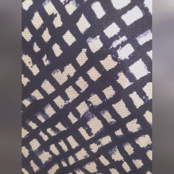 PENDLETON Nylon A Line Flowy Mid Calf Length Midi Skirt Size 10 Navy & White - Picture 5 of 9